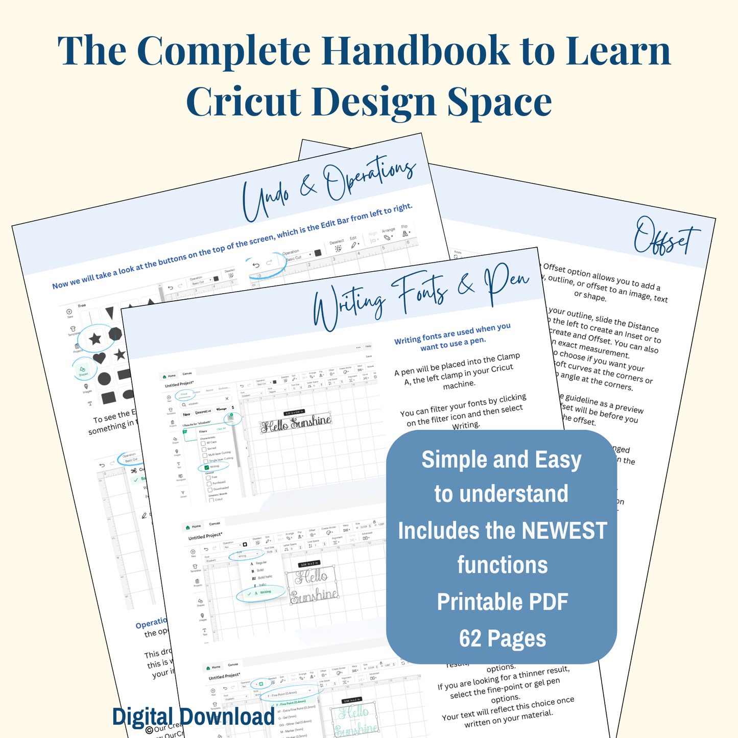 Cricut Design Space E-Book Guide for Beginners