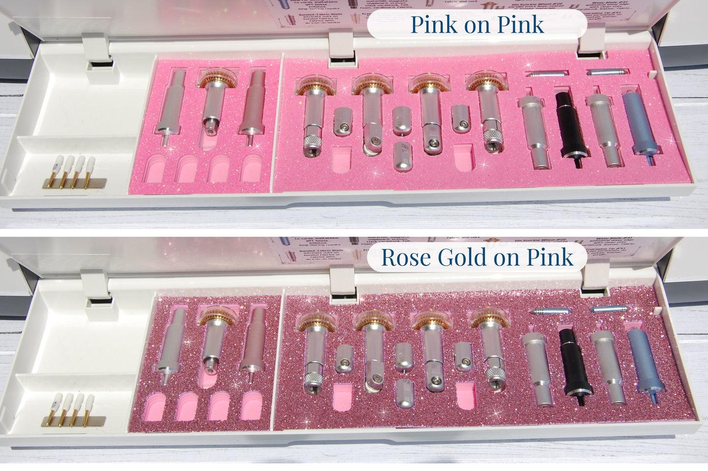 Cricut Maker Tool and Blade Organizer Tray Insert, Middle Medium Big Storage Holder, Accessories Caddy, Glitter Foam Fun Craft Project