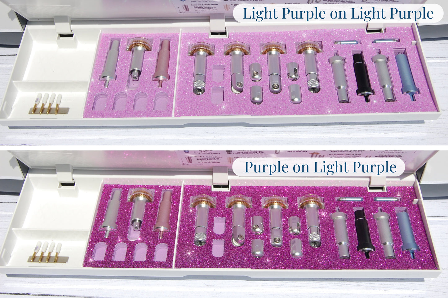 Cricut Maker Tool and Blade Organizer Tray Insert, Middle Medium Big Storage Holder, Accessories Caddy, Glitter Foam Fun Craft Project
