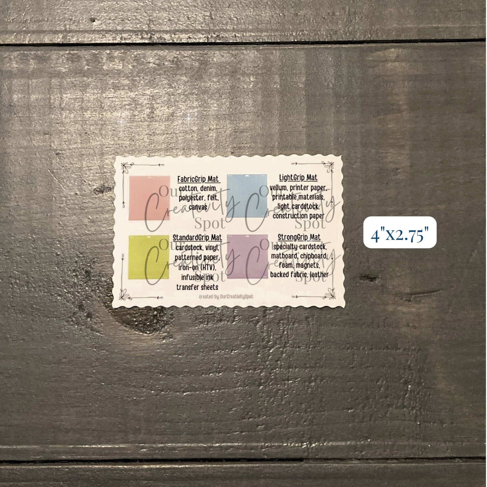 Sticker Cheat Sheet for Cricut Mats, Beginners Guide Lid Organizer Maker 3 Explore Air 2 3, Drawer Decal Material Description