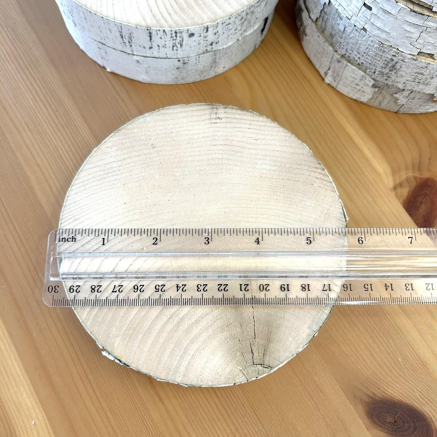10 White Birch Slices, 5.5"x 1", Wood Burning, Multimedia Painting Surface, Large Coasters, Wood Rounds, Birch Discs