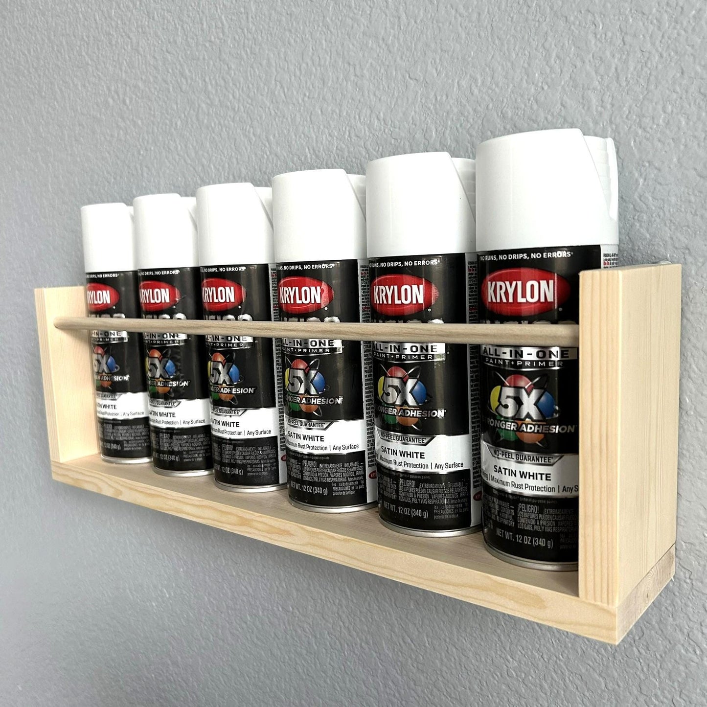 Spray Paint Can Holder Wall Storage Shelf, Organizer Rack, Craft Room Workstation