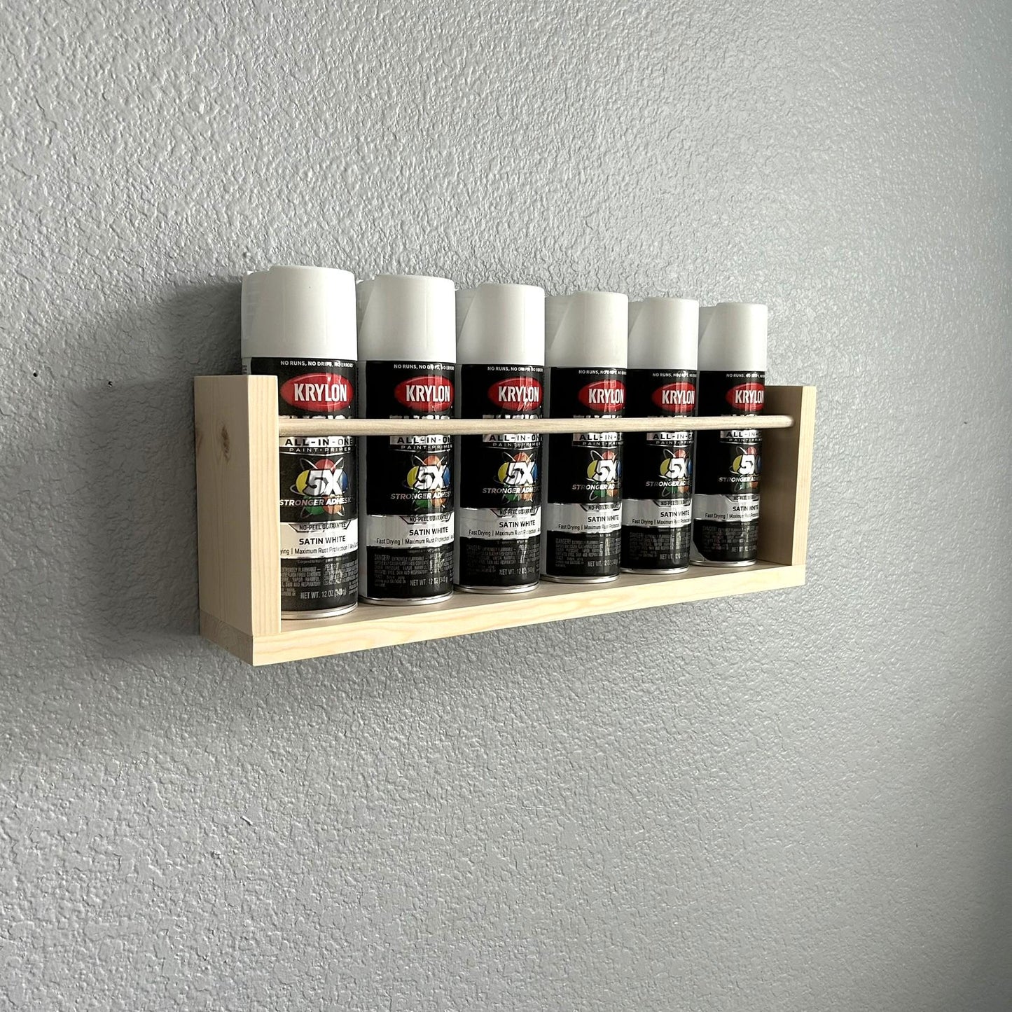Spray Paint Can Holder Wall Storage Shelf, Organizer Rack, Craft Room Workstation