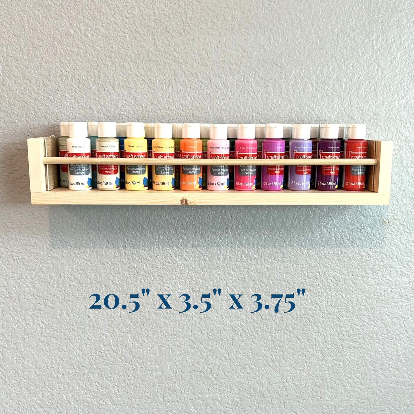 2oz / 59ml Acrylic Paint Bottle Holder Wall Storage Shelf, Organizer Rack, Craft Room Workstation