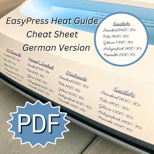 PDF GERMAN Easy Press Heat Guide for Cricut Material - Celsius