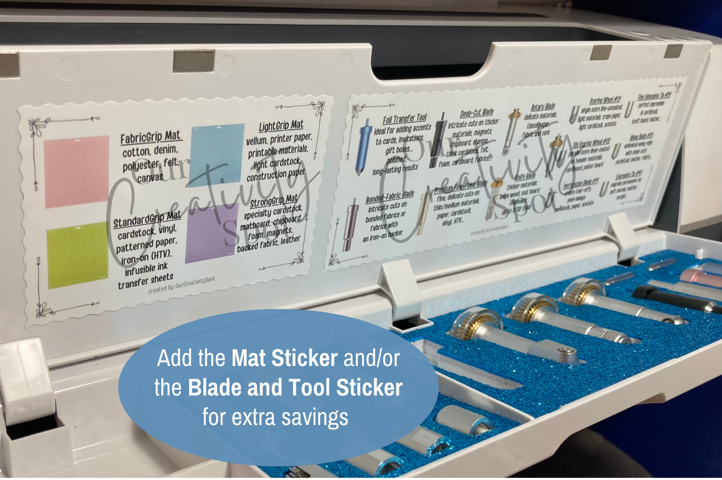 Easy Press Heat Guide Cheat Sheet Sticker for Cricut Material