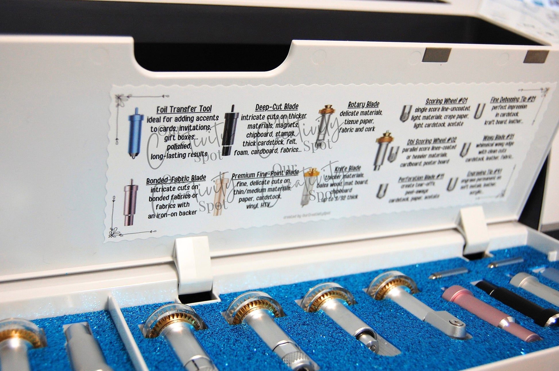 Sticker Cheat Sheet for Cricut Tools and Blades, Beginners Guide Lid Organizer Maker 3 Explore Air 2 3, Drawer Decal Material Description