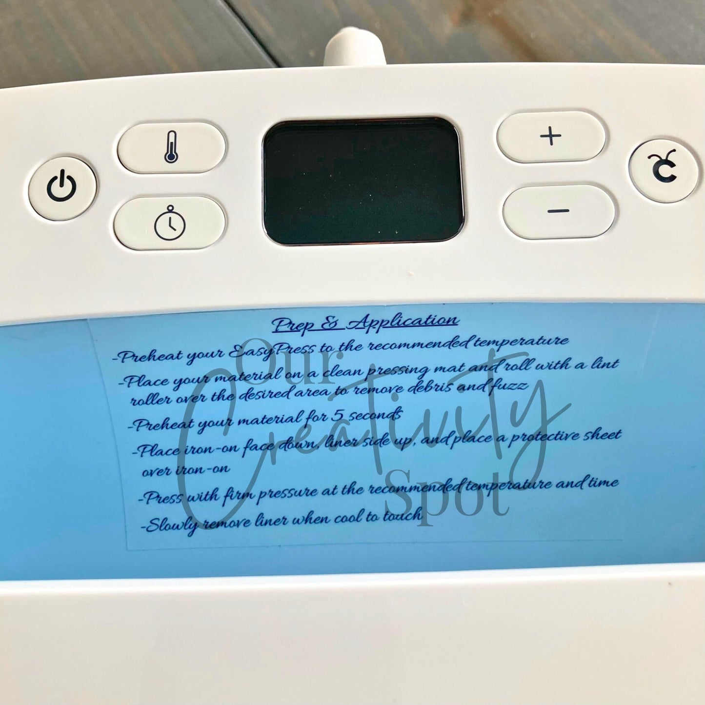 Easy Press Heat Guide Cheat Sheet Sticker, Beginners Guide for Cricut Temperature Settings, Material Iron on HTV Time Description