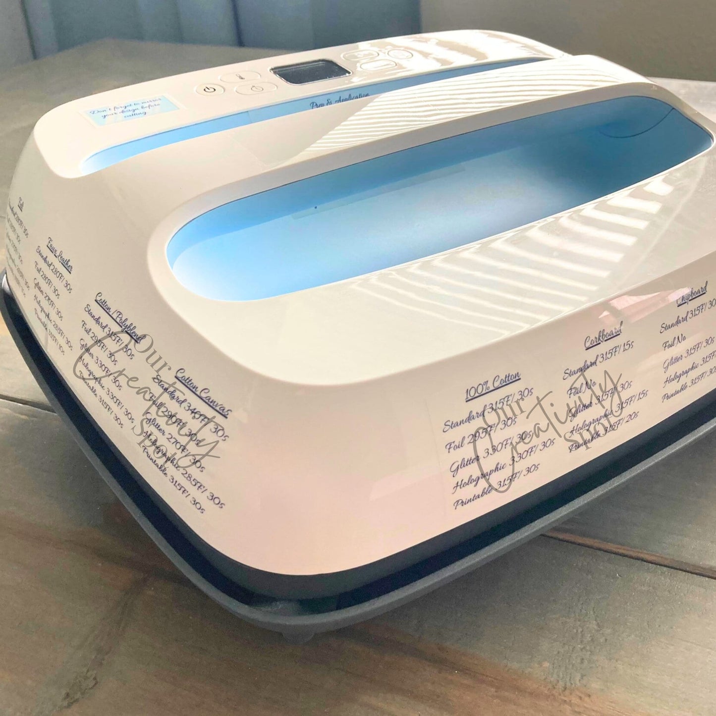 Easy Press Heat Guide Cheat Sheet Sticker, Beginners Guide for Cricut Temperature Settings, Material Iron on HTV Time Description