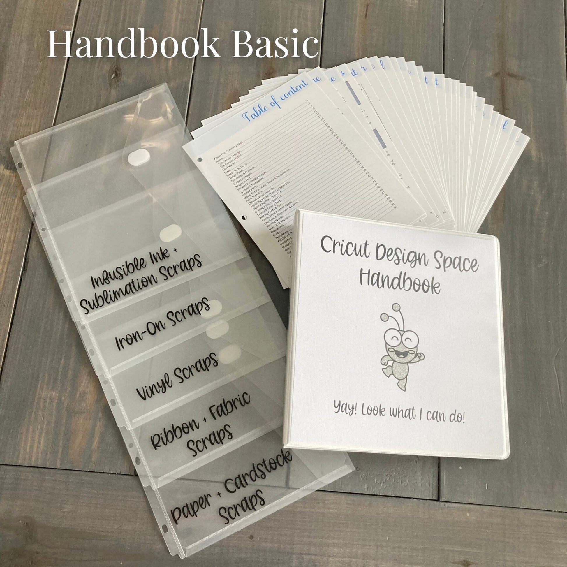 Handbook for Cricut Design Space, Beginners Craft Binder with Instructions Tutorial for Maker, Explore Air 2 3, Joy Heat Guide Cheat Sheet