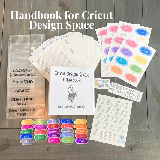 Handbook for Cricut Design Space, Beginners Craft Binder with Instructions Tutorial for Maker, Explore Air 2 3, Joy Heat Guide Cheat Sheet