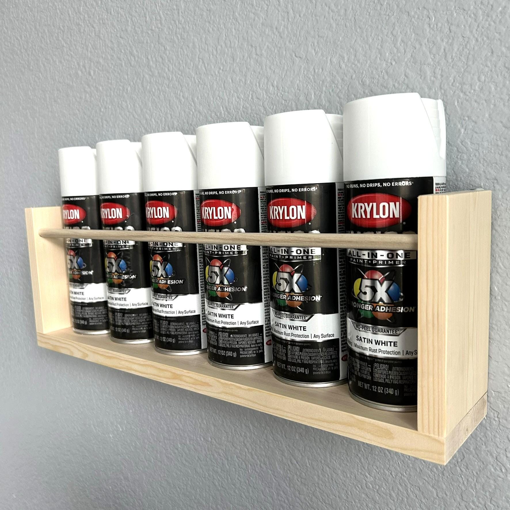 Spray Paint Can Holder Wall Storage Shelf, Organizer Rack, Craft Room Workstation