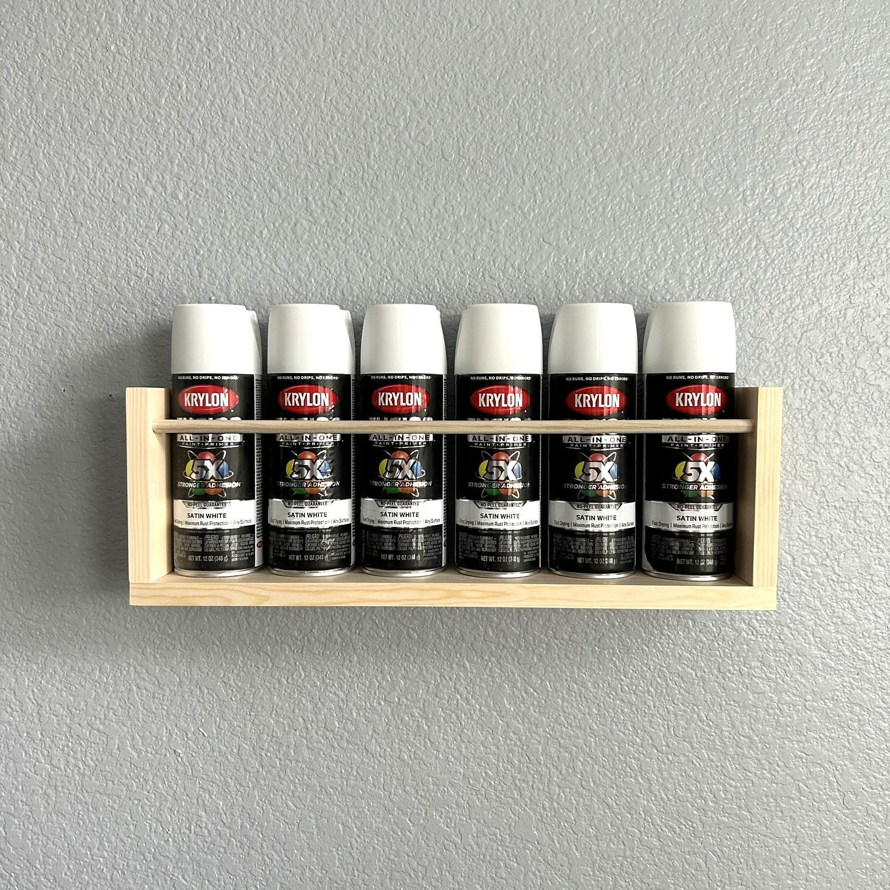 Spray Paint Can Holder Wall Storage Shelf, Organizer Rack, Craft Room Workstation