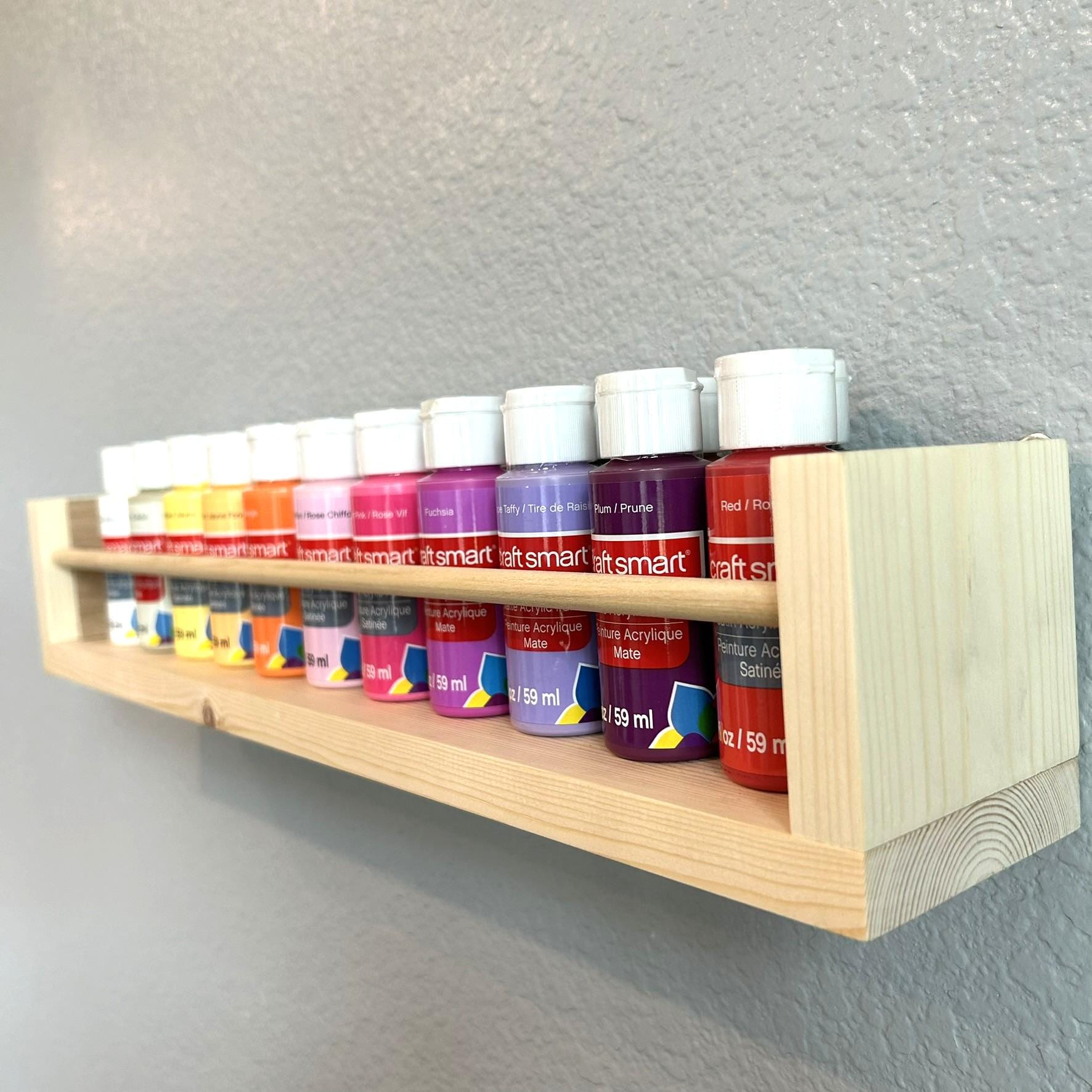 2oz / 59ml Acrylic Paint Bottle Holder Wall Storage Shelf, Organizer Rack, Craft Room Workstation