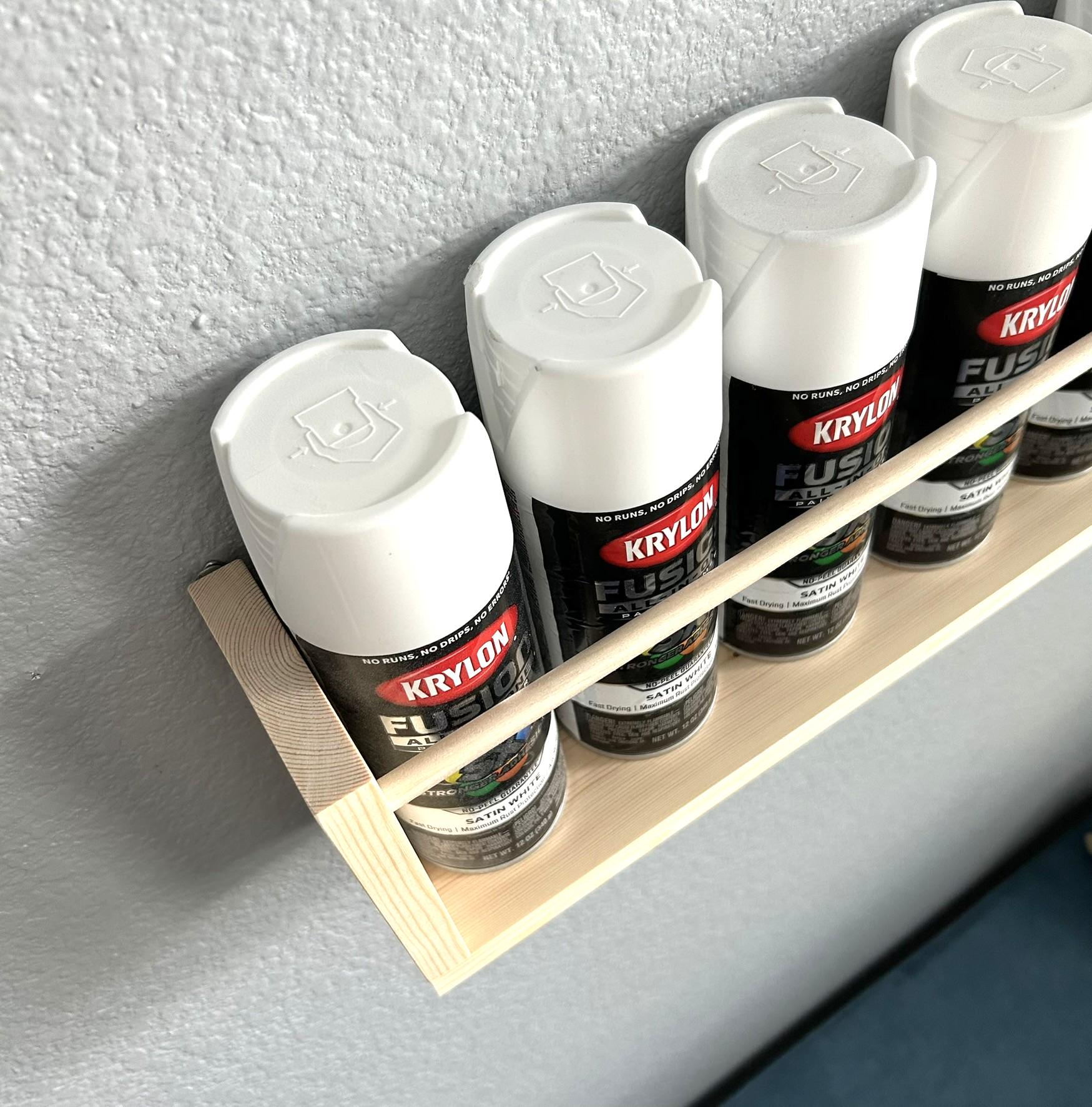 Spray Paint Can Holder Wall Storage Shelf, Organizer Rack, Craft Room Workstation